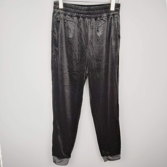 ONZIE black velvet velour jogger size SMALL/MEDIUM vintage look - Picture 6 of 10